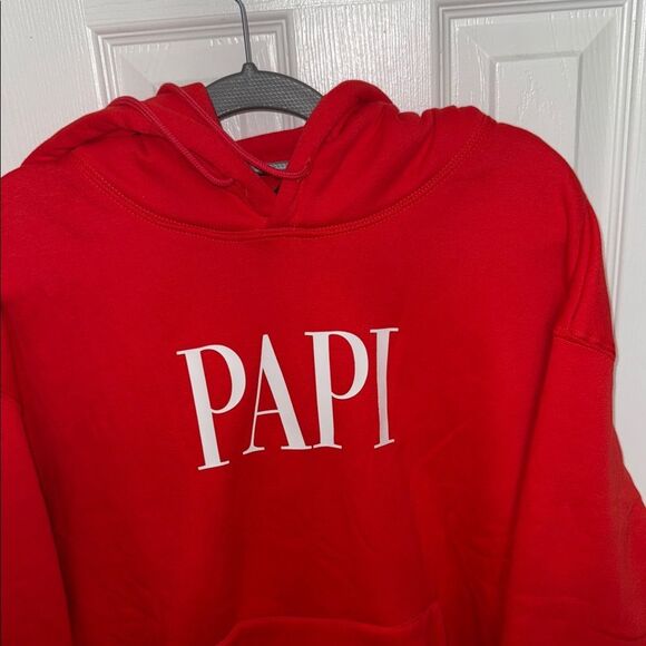 Fashion Nova Red Hoodie with PAPI Print - Picture 3 of 6